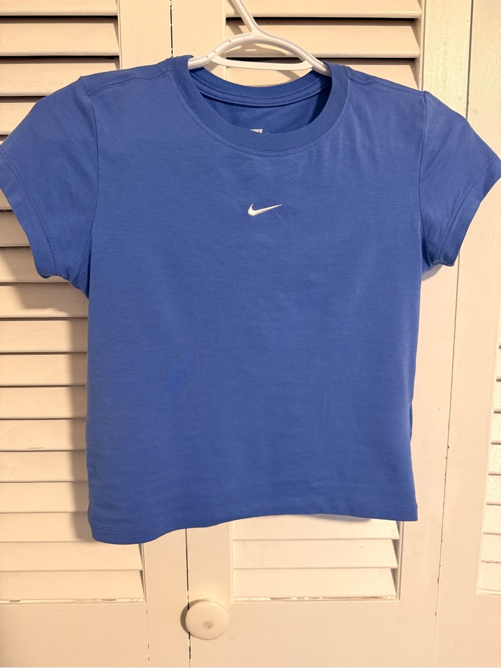 Nike Royal Blue Short-Sleeve Crew Tee with White Swoosh